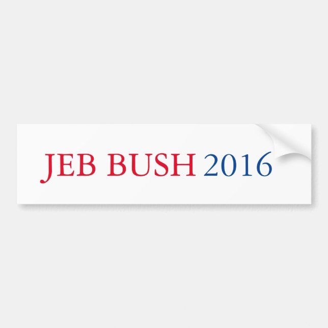 Jeb Bush 2016 Bumper Sticker (Front)
