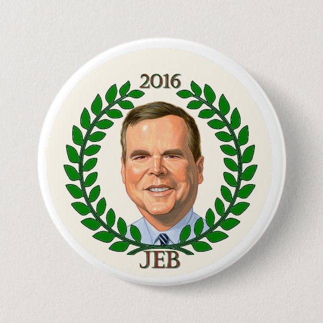 Jeb Bush 2016 for President Pinback Button (Front)