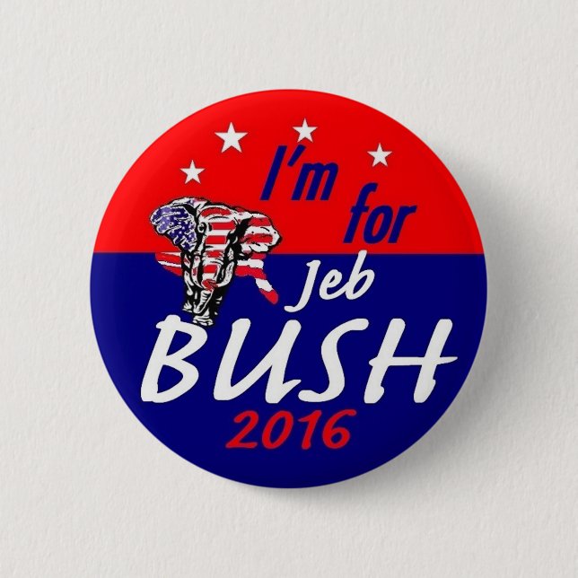 Jeb BUSH 2016 Pinback Button (Front)