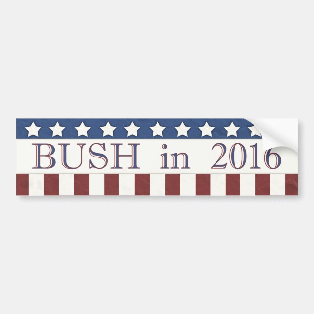 Jeb Bush 2016 Stars and Stripes Bumper Sticker (Front)