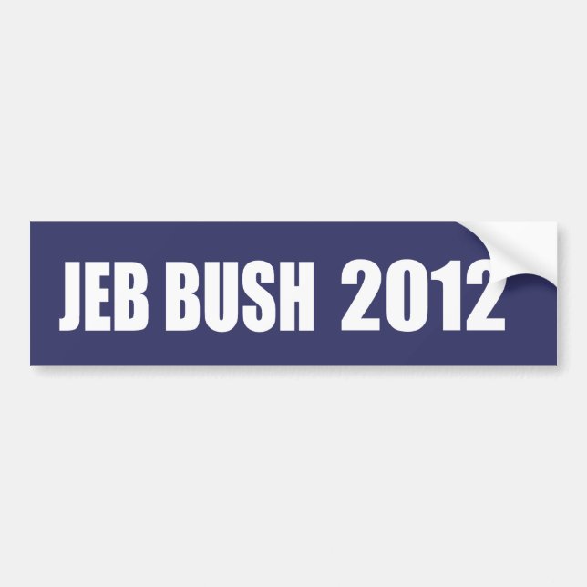 JEB BUSH Election Gear Bumper Sticker (Front)