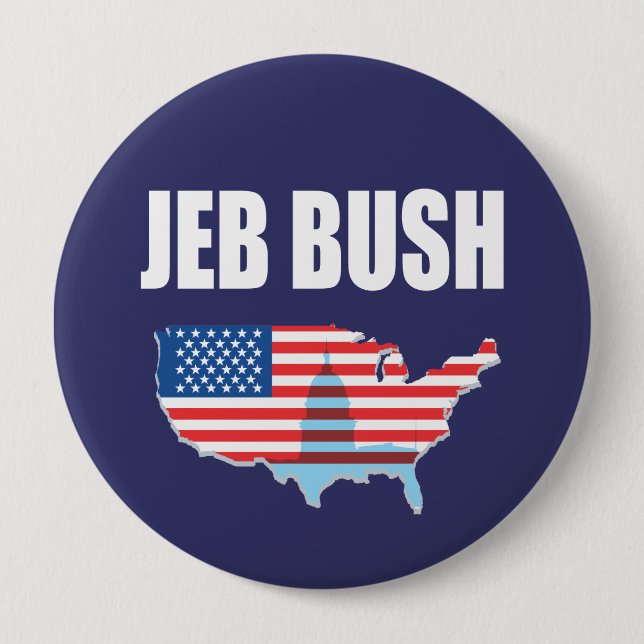 JEB BUSH Election Gear Pinback Button (Front)