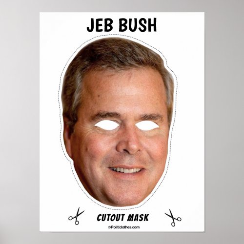 JEB BUSH Halloween Mask Poster