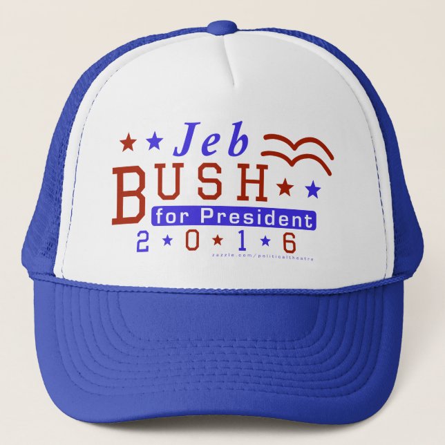 Jeb Bush President 2016 Election Republican Trucker Hat (Front)