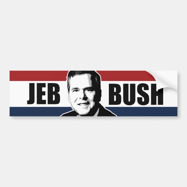 Jeb Bush Red White and Blue Bumper -.png Bumper Sticker (Front)