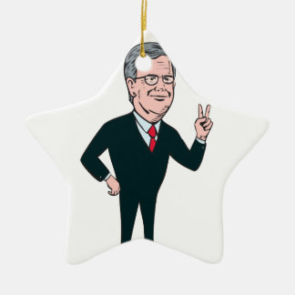 Jeb Bush Republican Candidate 2016 Cartoon Ceramic Ornament