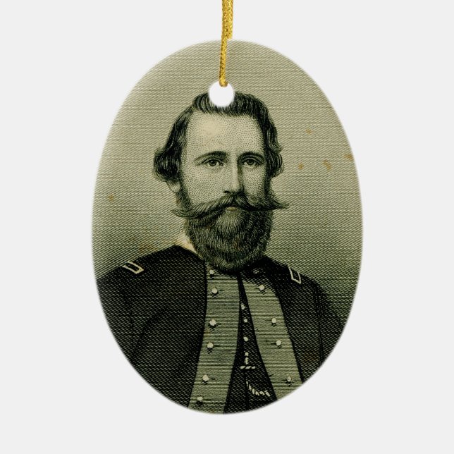 JEB Stuart Ceramic Ornament (Front)
