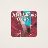 Jebel Shams, Oman vintage travel poster. (Front)