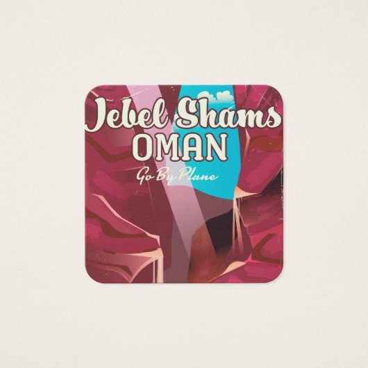 Jebel Shams, Oman vintage travel poster. (Front)