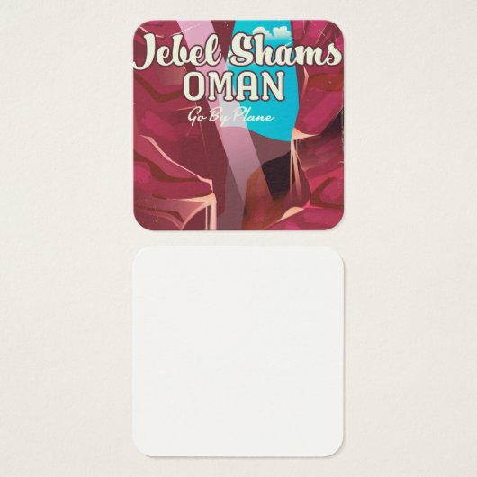 Jebel Shams, Oman vintage travel poster. (Front & Back)