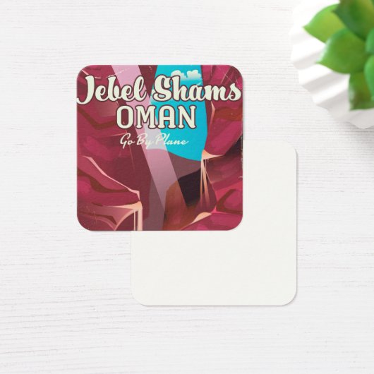 Jebel Shams, Oman vintage travel poster. (Desk)