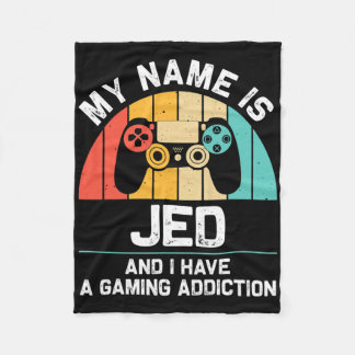 Jed Gift Name Personalized Funny Gaming Geek Birth Fleece Blanket