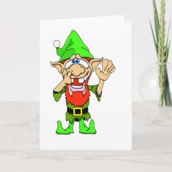 Jed The Twisted Elf Holiday Card by cimmerrian at Zazzle