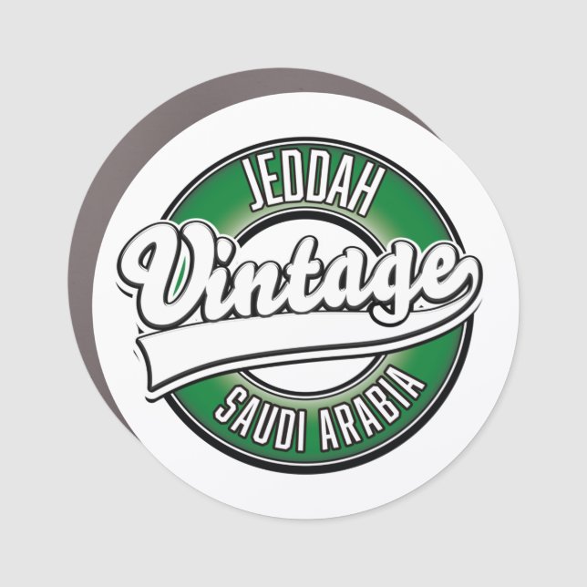 jeddah saudi arabia logo car magnet (Front)