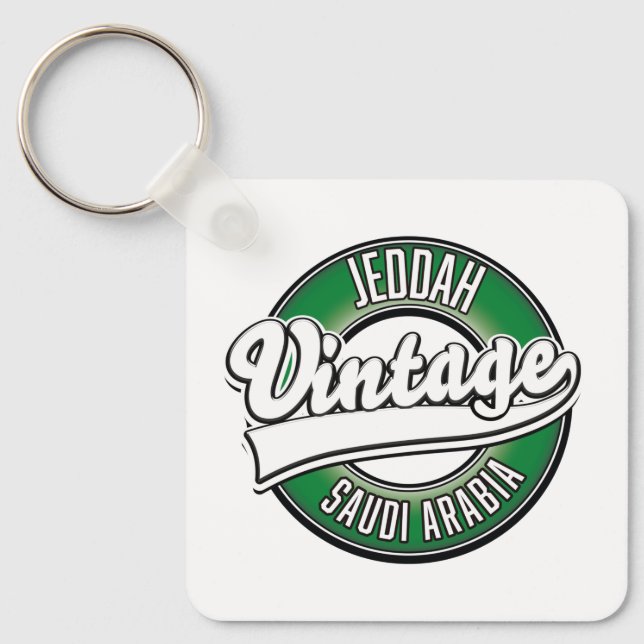 jeddah saudi arabia logo keychain (Front)