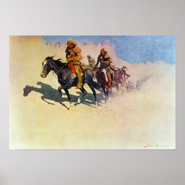 Jedediah Smith making his way across the desert Poster (Front)