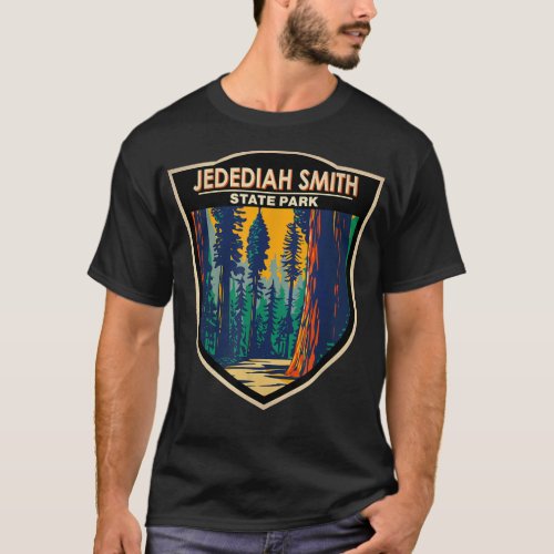 Jedediah Smith Redwoods State Park California Badg T_Shirt