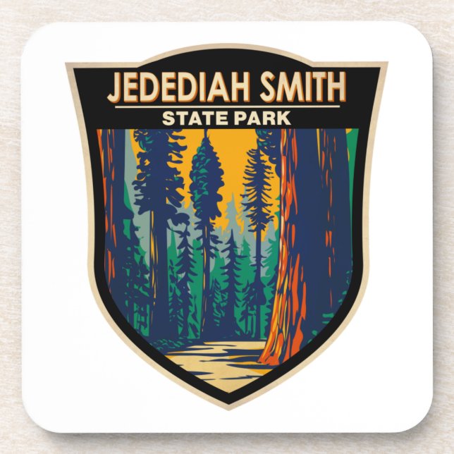 Jedediah Smith Redwoods State Park California  Beverage Coaster (Front)