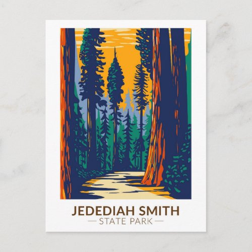 Jedediah Smith Redwoods State Park California Postcard