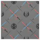 Jedi Vs Sith Lightsaber &amp; Logo Pattern Fabric