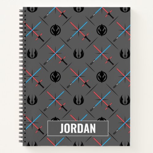 Jedi Vs Sith Lightsaber  Logo Pattern Notebook