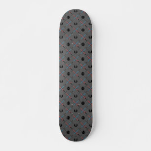 Jedi Vs Sith Lightsaber & Logo Pattern Skateboard