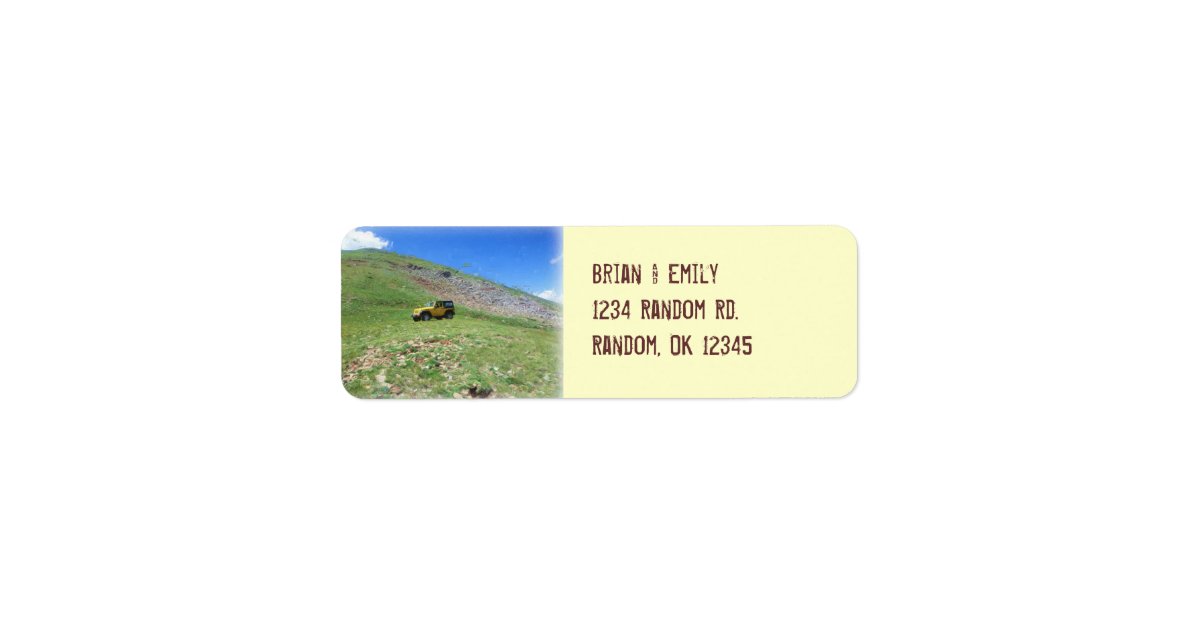 Jeep in spring wrangler custom address labels Zazzle