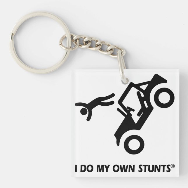 Jeep My Own Stunts Keychain (Front)