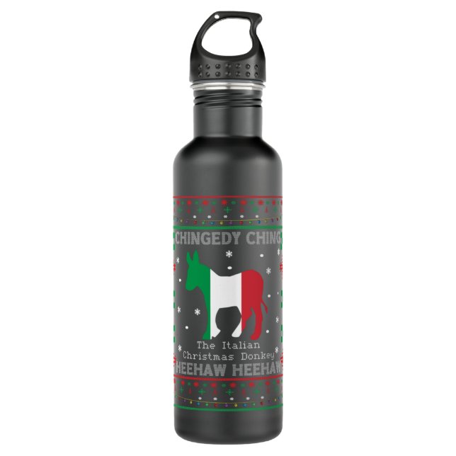 Jeep Palm Sun Stainless Steel Water Bottle (Front)