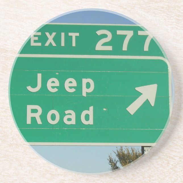 Jeep Road Sign Coasters (Front)