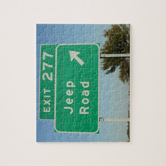 Jeep Road Sign Puzzle (Vertical)