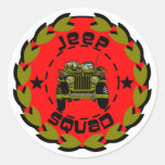 Jeep squad classic round sticker