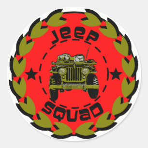 Jeep squad classic round sticker