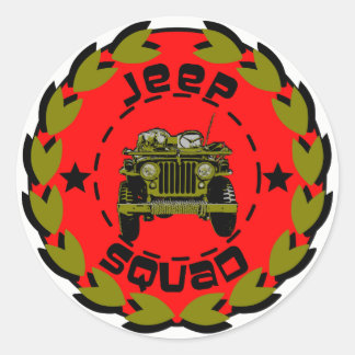 Jeep squad classic round sticker