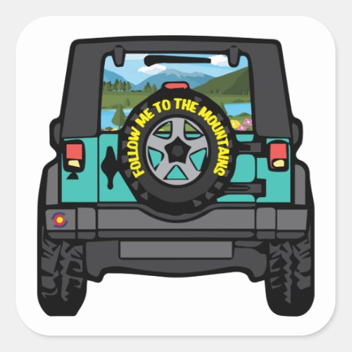 Jeep Square Sticker