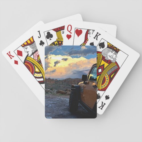 Jeep Sunset Playing Cards