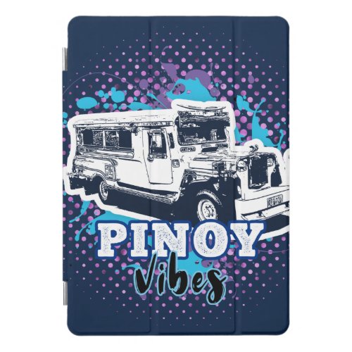 Jeepney Pinoy Vibes Blue Pink iPad Pro Cover