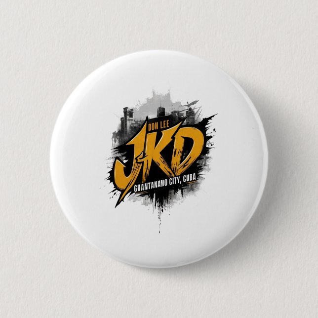 Jeet Kune Do Guantanamo City Cuba  Button (Front)