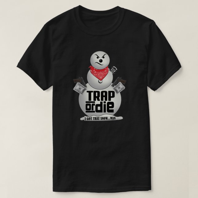 jeezy snowman - angry snowman - fuuny snowman T-Shirt (Design Front)