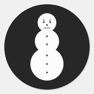 Jeezy Snowman - Hiphop Angry Snowman Jeezy Christm Classic Round Sticker