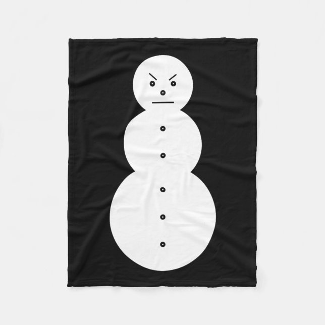 Jeezy Snowman - Hiphop Angry Snowman Jeezy Christm Fleece Blanket (Front)