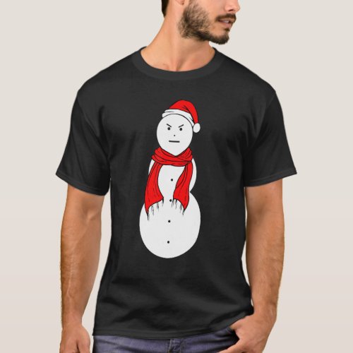 Jeezy Snowman Mad Snowman Christmas T_Shirt