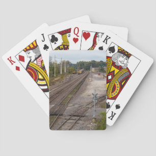 Jeff City Railroad Tracks Poker Cards