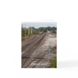 Jeff City Railroad Tracks Thank You Card