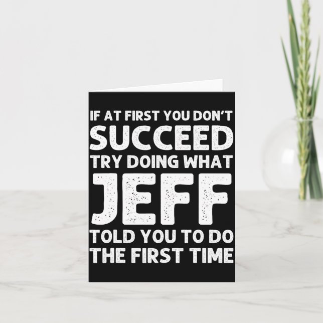 Jeff Gift Name D Birthday Funny Christm  Card (Front)