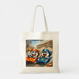 Jeff & Jack Fun Tote Bag Colorful Cartoon Design