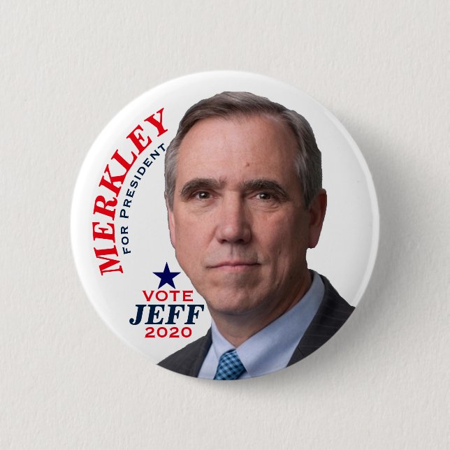 Jeff Merkley for President Button (Front)