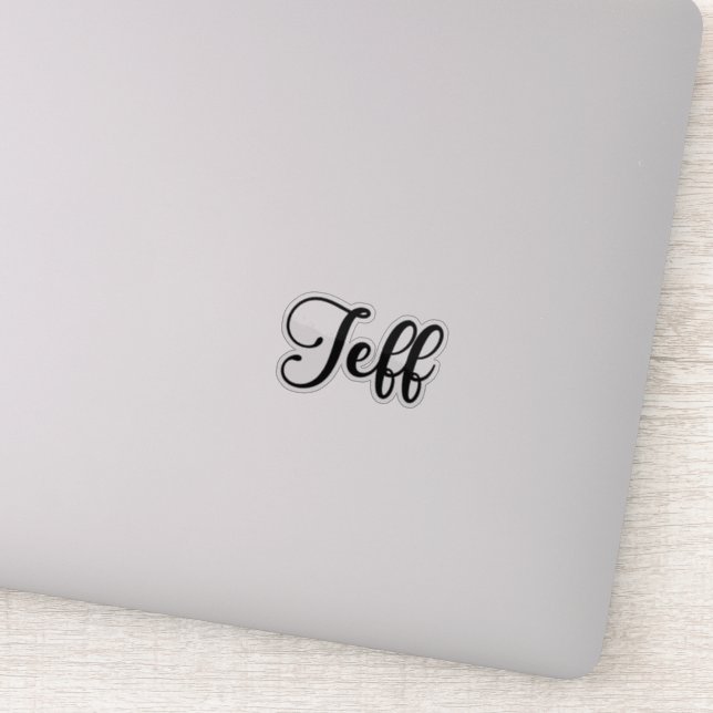 Jeff Name - Handwritten Calligraphy Sticker (Detail)