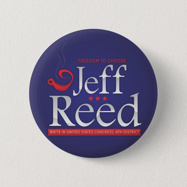 Jeff Reed for Congress Pinback Button (Front)