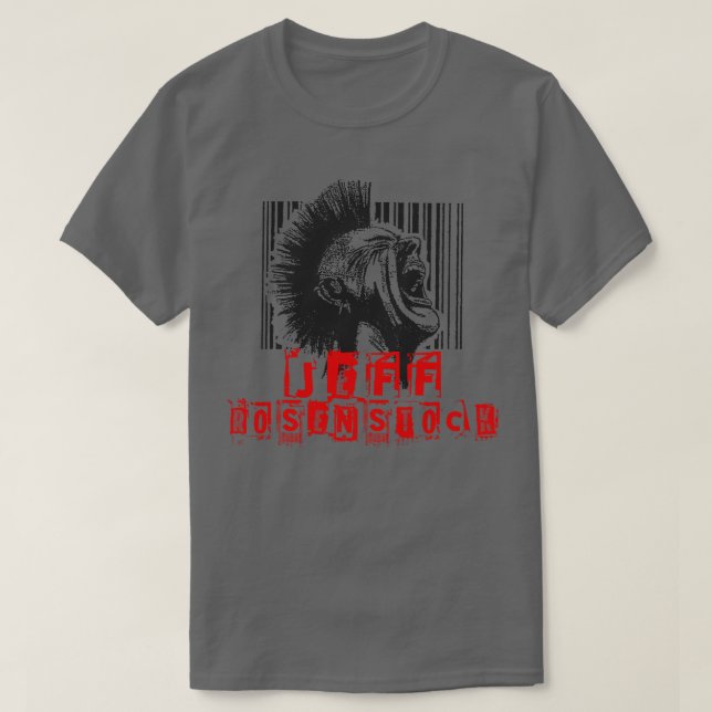 jeff rosenstock on the barcode punk TShirt (Design Front)